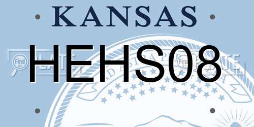 HEHS08 Kansas License Plate