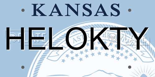 HELOKTY Kansas License Plate