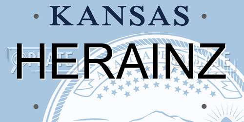 HERAINZ Kansas License Plate