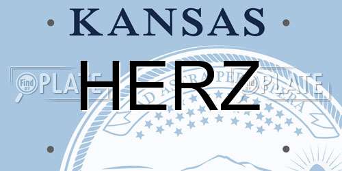 HERZ Kansas License Plate