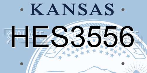 HES3556 Kansas License Plate