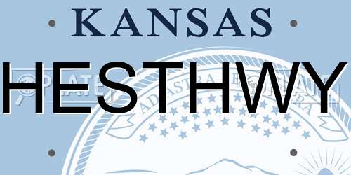 HESTHWY Kansas License Plate