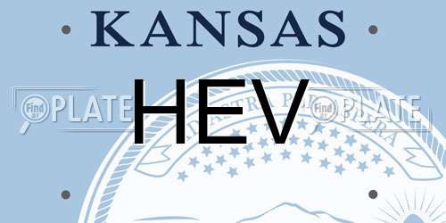 HEV Kansas License Plate