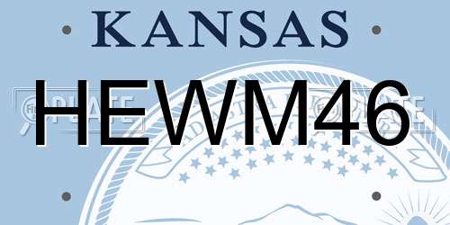 HEWM46 Kansas License Plate