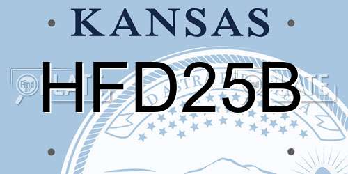 HFD25B Kansas License Plate