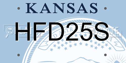 HFD25S Kansas License Plate