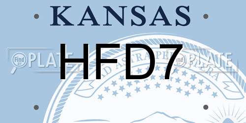 HFD7 Kansas License Plate