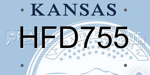 HFD755 Kansas License Plate