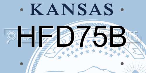 HFD75B Kansas License Plate