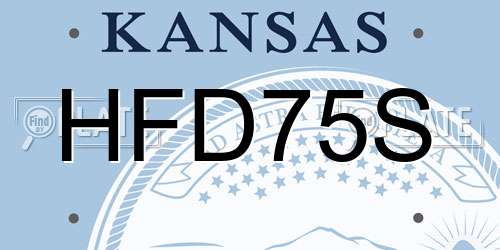 HFD75S Kansas License Plate