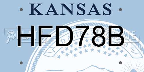 HFD78B Kansas License Plate