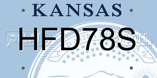 HFD78S Kansas License Plate