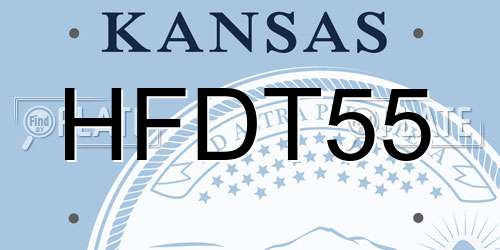 HFDT55 Kansas License Plate
