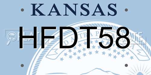 HFDT58 Kansas License Plate