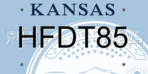 HFDT85 Kansas License Plate