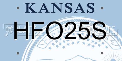 HFO25S Kansas License Plate