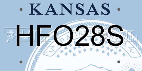 HFO28S Kansas License Plate