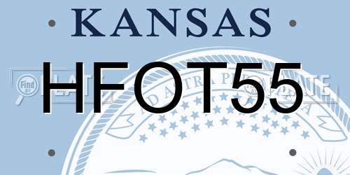 HFOT55 Kansas License Plate