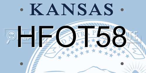 HFOT58 Kansas License Plate