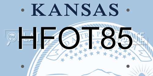 HFOT85 Kansas License Plate