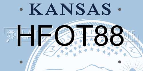 HFOT88 Kansas License Plate