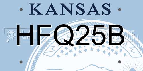 HFQ25B Kansas License Plate