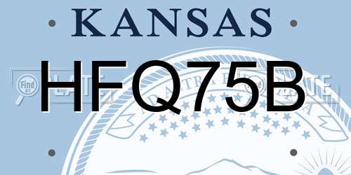 HFQ75B Kansas License Plate