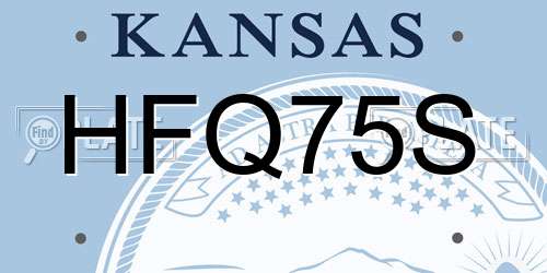 HFQ75S Kansas License Plate