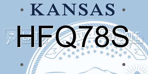 HFQ78S Kansas License Plate
