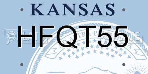 HFQT55 Kansas License Plate