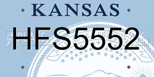 HFS5552 Kansas License Plate