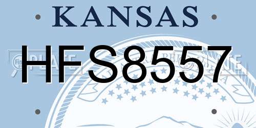 HFS8557 Kansas License Plate