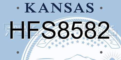 HFS8582 Kansas License Plate