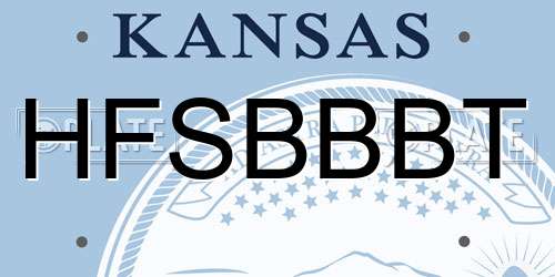 HFSBBBT Kansas License Plate