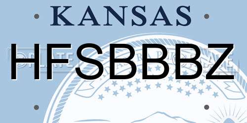 HFSBBBZ Kansas License Plate