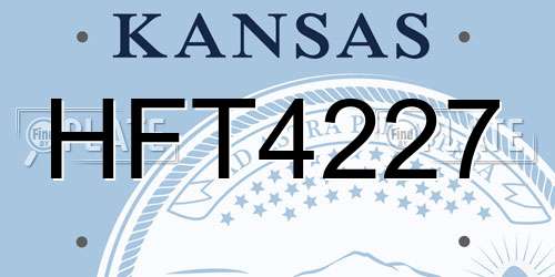 HFT4227 Kansas License Plate