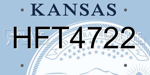 HFT4722 Kansas License Plate