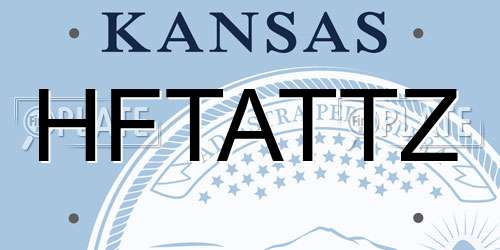 HFTATTZ Kansas License Plate
