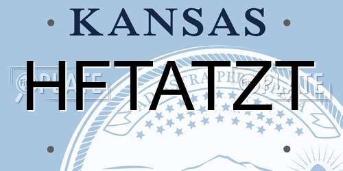 HFTATZT Kansas License Plate