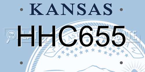 HHC655 Kansas License Plate