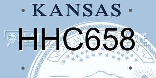 HHC658 Kansas License Plate