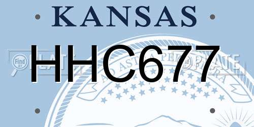 HHC677 Kansas License Plate