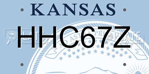 HHC67Z Kansas License Plate