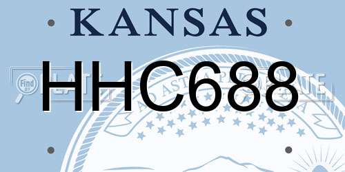 HHC688 Kansas License Plate