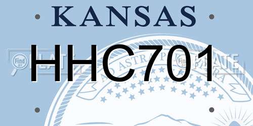 HHC701 Kansas License Plate