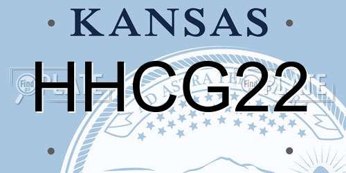 HHCG22 Kansas License Plate