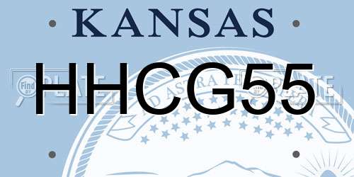 HHCG55 Kansas License Plate