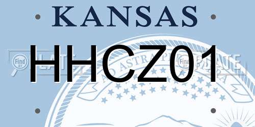 HHCZ01 Kansas License Plate