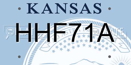 HHF71A Kansas License Plate