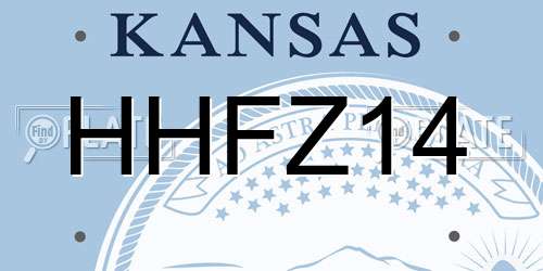 HHFZ14 Kansas License Plate